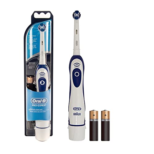 Oral-B Advance Power - Cepillo de dientes Alimentado por batería con pilas, Color Blanco y Azul, Portátil