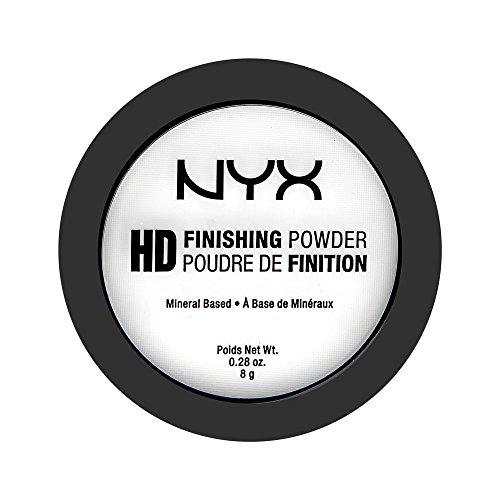 NYX Professional Makeup Polvos fijadores compactos High Definition Finishing Powder, Acabado mate, Absorbe brillos, Fórmula vegana, Tono: Translucent