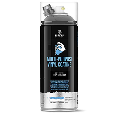 Montana Colors MTN Pro Vinilo Líquido-Negro Metalizado, Spray 400ml, 400 ml (Paquete de 1), 400