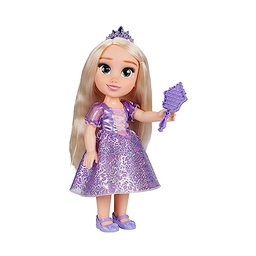 Disney Princesas Amiga Rapunzel Grande para Niñas – Muñeca de 38 cm de Altura Que Incluye Vestido, Zapatos y Tiara Extraíbles – Muñeca con Preciosos Detalles para niñas con 3 años +