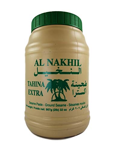 Tahina Tahini Pasta de aceite de sésamo molida Al Nakhil 100% natural 907g