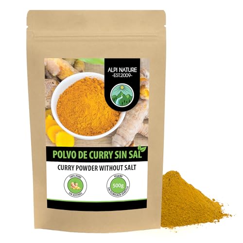 Polvo de curry dulce sin sal (500g), polvo de curry suave, mezcla típica de especias de curry indio, empaque resellable