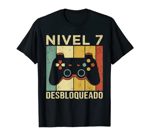 Gaming Videojugador Mando Cumpleaño 7 Aniversario Gaming Camiseta