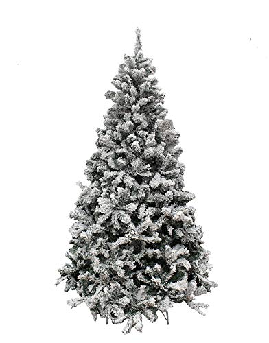 MAURER 5480022 Arbol De Navidad Nevado 240 cm. 1500 Ramas. Hojas De PVC con Nieve Artifical, Multicolor, 240 cms