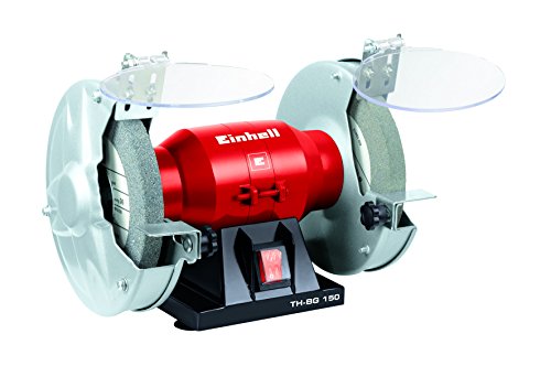 Einhell TH-BG 150 - Esmerilladora disco 150 mm, 150 W, velocidad 2950 rpm, 230 V / 50 Hz. (ref. 4412570), Color Rojo Y Negro, 298 x 207 x 210 mm