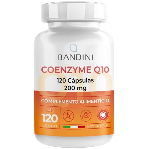 Bandini® Coenzima Q10 200mg 120 Cápsulas (Suministro de 4 Meses) - Coenzyme Q10 Alta Dosis Co Q10 – Ubiquinona CoQ10 con Alta Biodisponibilidad - Antioxidante, Energízante y Fortalece Sistema Inmune