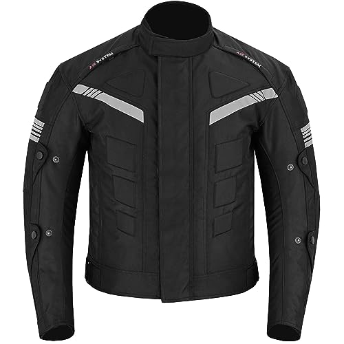 VASTER Chaqueta impermeable para hombre, chaleco textil para motocicleta, aprobado por la CE, chaleco blindado Cardura Rider 5 colores, Negro, M