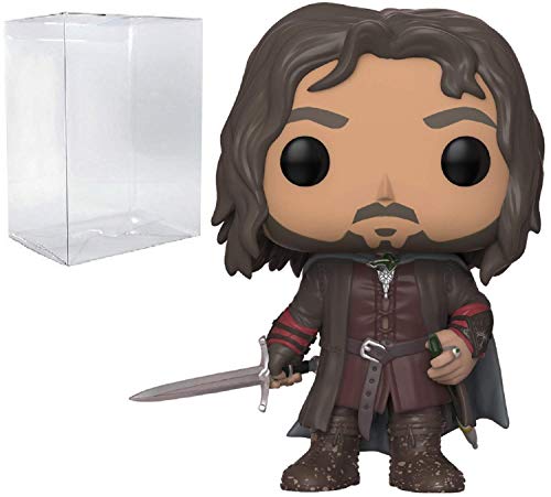 Funko Pop! Movies: El Señor de los Anillos - Figura de vinilo de Aragorn (con funda protectora de caja de pop)