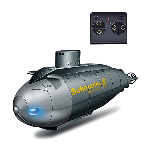 YIFONJ Mini Submarino RC con flotando en el Agua Barco de Control Remoto de 2,4 GHz con luz LED y Dispositivo de protección Fácil de controlar para niños Juguete de Verano Impermeable para Jugar