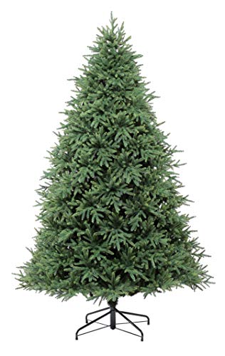 eveXmas Árbol de Navidad artificial (185 cm, 1250 ramas, 100% polietileno, incluye soporte de metal), color verde