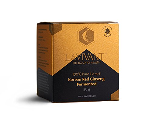 Extracto de ginseng rojo coreano fermentado, 110 mg/g, 30 días
