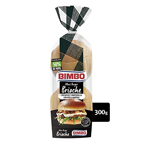 Bimbo Panecillo Brioche para Burgers, 300g, 4 unidades