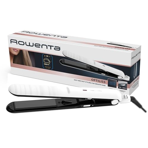 Rowenta Optiliss SF3210 Plancha de pelo con revestimiento cerámico para un pelo suave, 10 temperaturas hasta 230 º, rendimiento de alisado eficiente, sistema de bloqueo