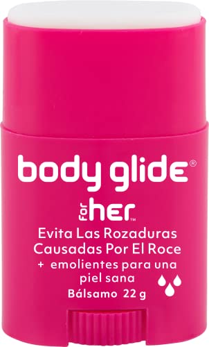 Bálsamo antirozaduras Body Glide For Her | Stick antifricción con emolientes | bueno para pieles secas y sensibles y/o zonas sensibles | resistente al sudor, no graso, sin residuos | 22g