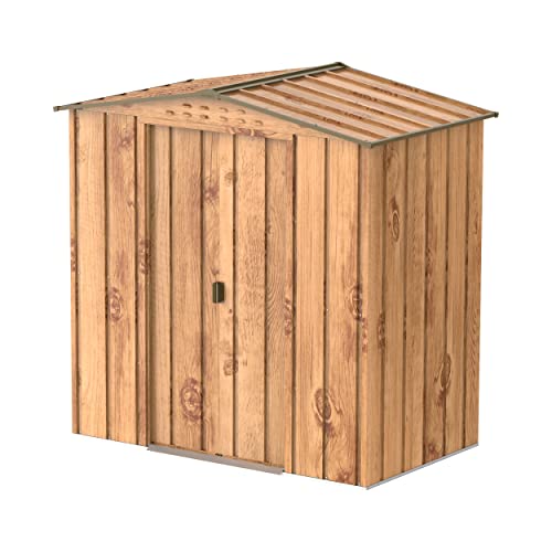 Duramax - caseta cobertizo jardín - TOP VENUS 6X4 - Resina PVC - color imitación madera - 2.01 x 1.23 x 1.2 metros
