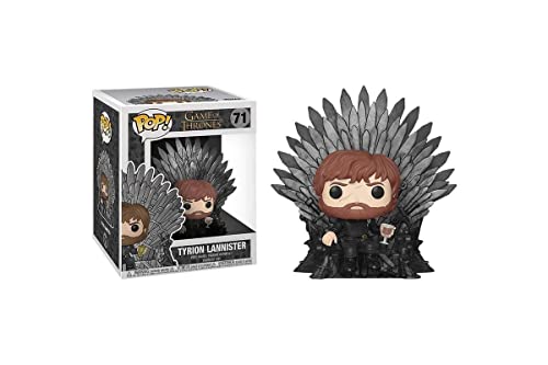 Funko Pop! Deluxe: Game 0: Tyrion Lannister Sitting On Iron Throne Collectible Figure - Game of Thrones - Juego de Tronos - Figura de Vinilo Coleccionable - Idea de Regalo- Mercancia Oficial
