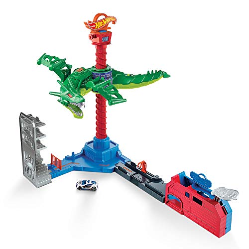 Hot Wheels Dragón Robótico, pista de coches de juguete (Mattel GJL13)