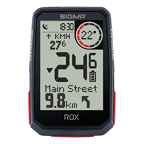 SIGMA ROX 4.0 negro, juego HR, ciclocomputador inalámbrico con GPS incl. sensor de frecuencia cardíaca, navegación GPS con altímetro