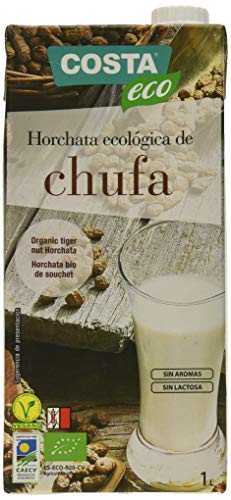 COSTA ECO Horchata de Chufa Ecológica - Paquete de 6 x 1000ml - Total 6000ml