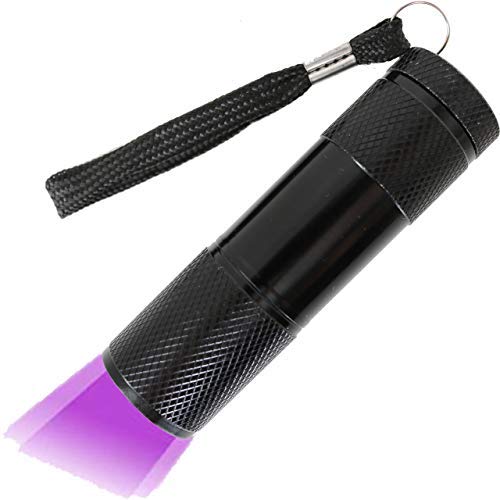 Linterna Ultravioleta Inrop Led Linterna UV flashlight 9 LED Ultravioleta Detectar manchas de orina de mascotas Luz negra 395nm luz ultravioleta