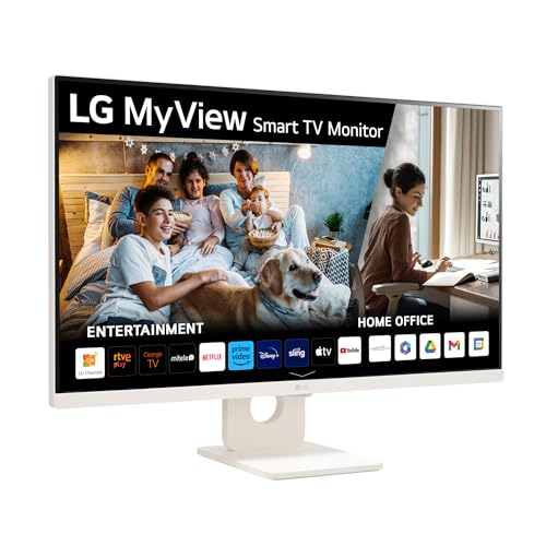 LG 27SR50F-B - Monitor Inteligente, 27 Pulgadas, Pantalla IPS, Full HD, webOS 23, 1920x1080, 16:9, sin Cámara, ThinQ App, Negro