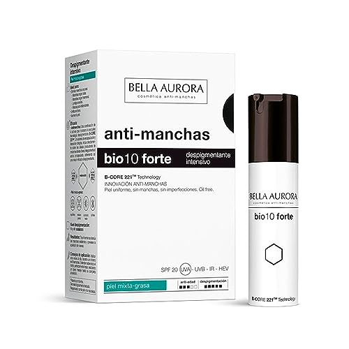 BELLA AURORA - BIO 10 Forte Piel Mixta 30 ml, Tratamiento Antimanchas Intensivo, Protección SPF20, Tecnología B-CORE221 y Betaína, Actúa y Previene Manchas, Antioxidante