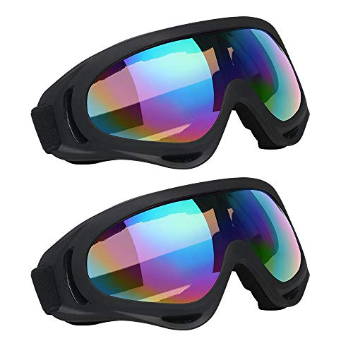 Vicloon Gafas de Nieve a Prueba de Viento UV400 Ciclismo Moto Snowmobile Ski Goggles Eyewear Deportes Gafas de Seguridad de Protección 2pcs