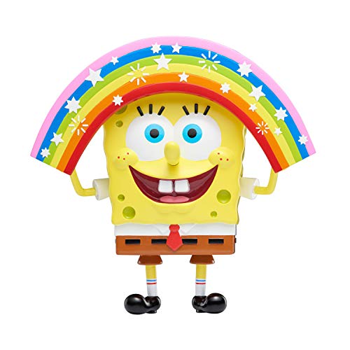 SPONGEBOB SQUAREPANTS Bob Esponja Figurine Memes 20 cm-Rainbow Spongebob, Color Mixto (Alpha Group Co, Ltd EU691001)
