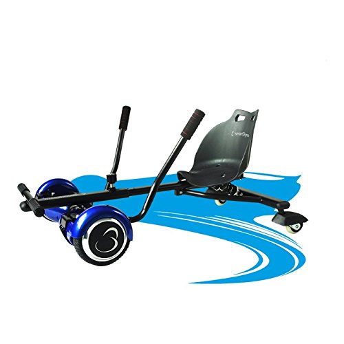 SmartGyro Crazy-Kart Black - Hoverkart, Soporte adaptable para patín eléctrico, Eje de 2 Ruedas locas y Suspensión Trasera, Diseñado para derrapar, color Negro
