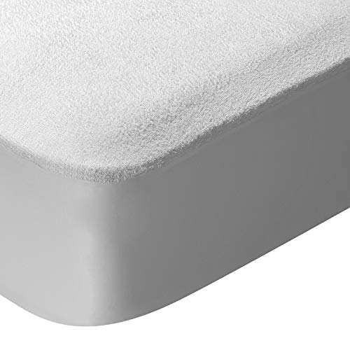 Pikolin Home - Protector de colchón de rizo impermeable, transpirable y muy absorbente válido para colchones de hasta 32 cm de altura
