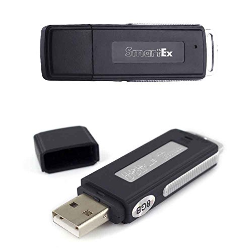 SMARTEX | Mini Grabadora de Voz 8GB / 150 Horas USB Audio - micrófono Espía - Voice Recorder Pendrive USB 2 en 1