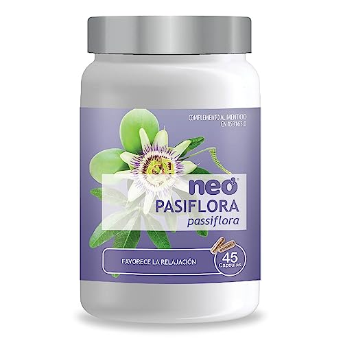 NEO | Extracto Seco de Pasiflora | 45 Cápsulas | Ayuda a Combatir el Nerviosismo y la Angustia de Forma Natural | Efecto Relajante | Ayuda a Dormir Mejor