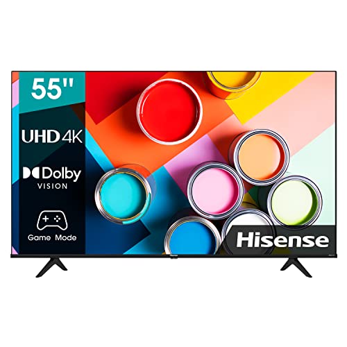 Hisense 55A6EG 2022 Series - Smart TV 4K UHD con Dolby Vision HDR, DTS Virtual X, Freeview Play, Alexa Built-in, Bluetooth (Nuevo 2022), Negro (Black), 55 Pulgadas