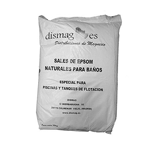 Sal d'Epsom 25 kg, BIO-Source concentrado de magnesio, sal 100% natural, baño y cuidado personal.