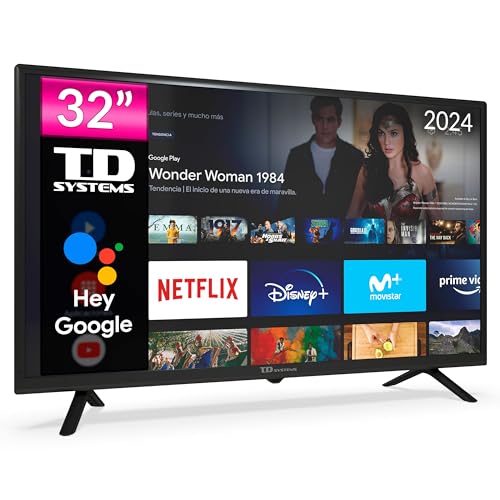 TD Systems - Smart TV 32 Pulgadas Led HD, televisor Hey Google Official Assistant, Control por Voz, Android 11 - PRIME32C15GLE