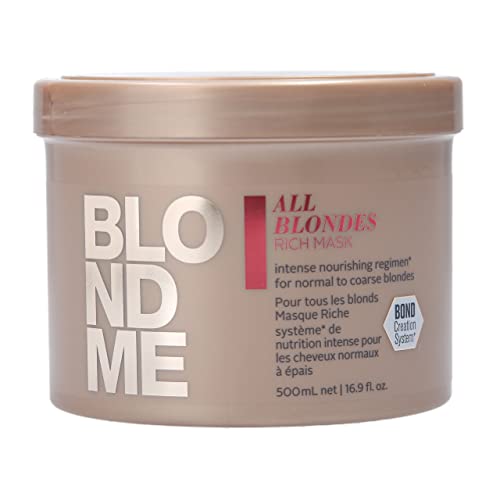 Schwarzkopf Blondme Keratin Restore All Blondes Rich Mascarilla 500ML, Único, 500 ml (Paquete de 1)