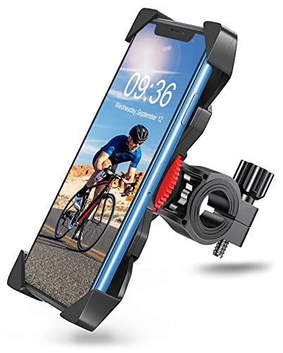 Mohard Soporte Movil Bicicleta, [360°Rotación & Antivibración] Universal Soporte Móvil Moto, Porta movil Bicicleta Compatible con iPhone 13 Pro Max/13 Pro/13 Mini/Samsung & Otros 3.5-6.7' Smartphones