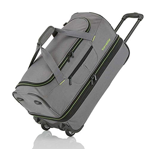 Travelite Bolsa de viaje «Basics» de 70 cm, gris y verde, 70 cm, 98 litros, multicolor (gris/verde)
