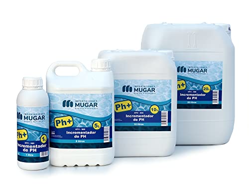 MUGAR- INCREMENTADOR/AUMENTADOR de pH -Hidróxido de Sodio- Productos para Limpieza y Mantenimiento de Piscina (1 litro)