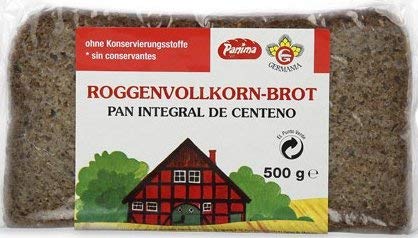 Germania- Pan Integral de Centeno sin conservantes (5 unidades de 500 gramos)