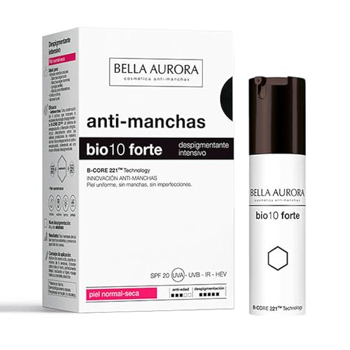 BELLA AURORA - BIO 10 Forte Piel Normal 30 ml, Tratamiento Antimanchas Intensivo, Protección SPF20, Tecnología B-CORE221 y Betaína, Actúa y Previene Manchas, Antioxidante
