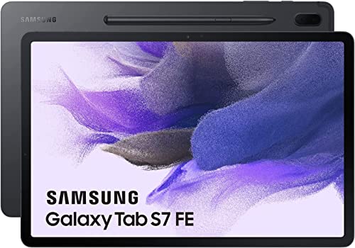 SAMSUNG Galaxy Tab S7 FE - Tablet de 12.4' (WiFi, RAM de 6GB, Almacenamiento de 128GB, Android) - Color Negro [Versión española]