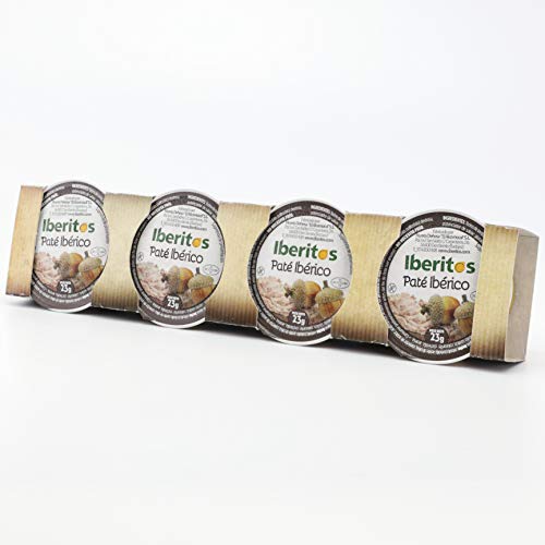 Iberitos - Monodosis de Paté Iberico - 10 Cajas de 5 Unidades x 22 gr