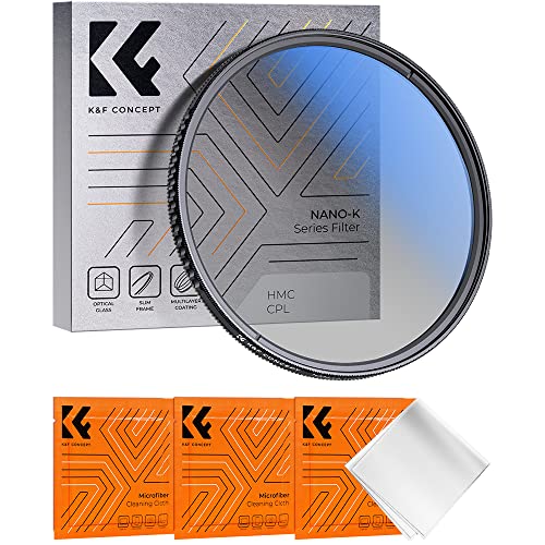 K&F Concept Filtro Polarizador Circular CPL 58mm de Vidrio óptico con Nano-Revestimiento de 18 Capas para Objetivo 58mm (K)