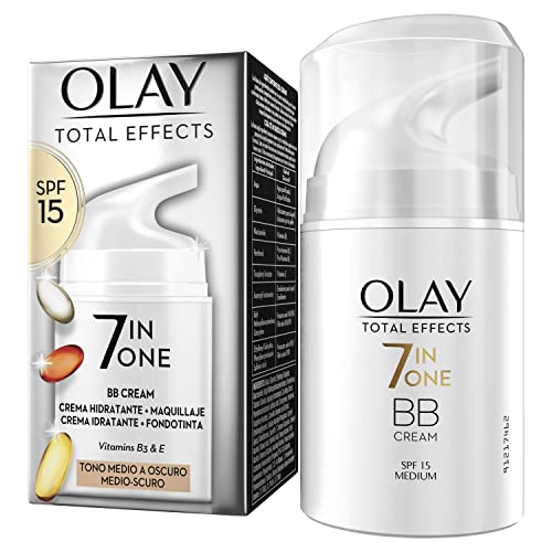 Olay Total Effects 7 en 1 BB Cream Anti-Edad Tono Medio SPF 15, Blanco - 50 ml