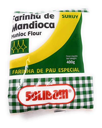 Harina de Mandioca (Yuca) 400gr - 100% Natural y Sin Gluten - Vegan - Farinha de Mandioca de Brazil