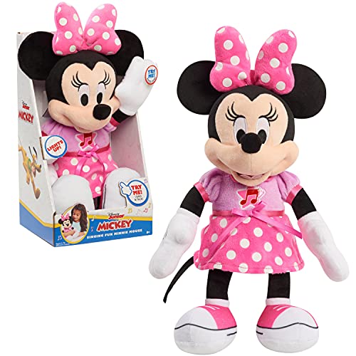 Famosa Softies - Peluche de Minnie Mouse musical, para abrazar, dormir y jugar, con música y luces, desde 12 meses, (MCN21000)