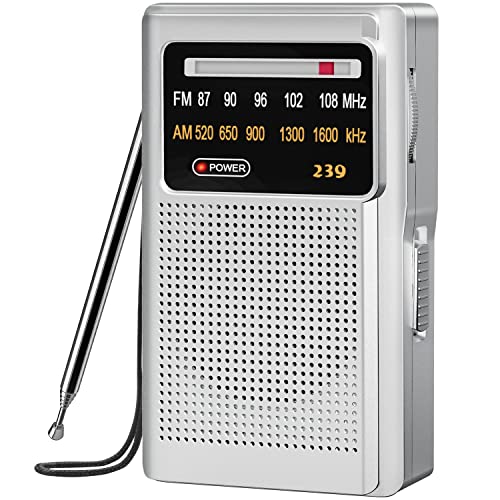 Tendak Mini Radio Portatil Pequeña, Transistores FM/AM con Excelente Señal, de Bolsillo, Transistores Pequeños, AA Pilas, Fácil de Usar