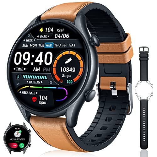 Motsfit Reloj Inteligente Hombre: Smartwatch con Llamada Bluetooth Pulsometro Podometro Presión Arterial Pulsera Actividad Inteligente Deportivo Impermeable Reloj Hombre para iPhone Android