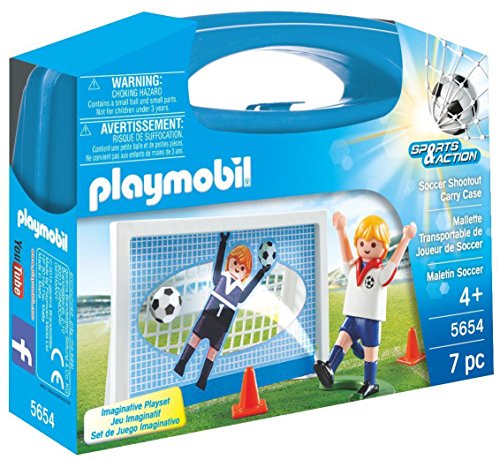 Playmobil Fútbol- Maleta Playmobil Playset, Multicolor, 5,5 x 21 x 16,3 cm (5654)
